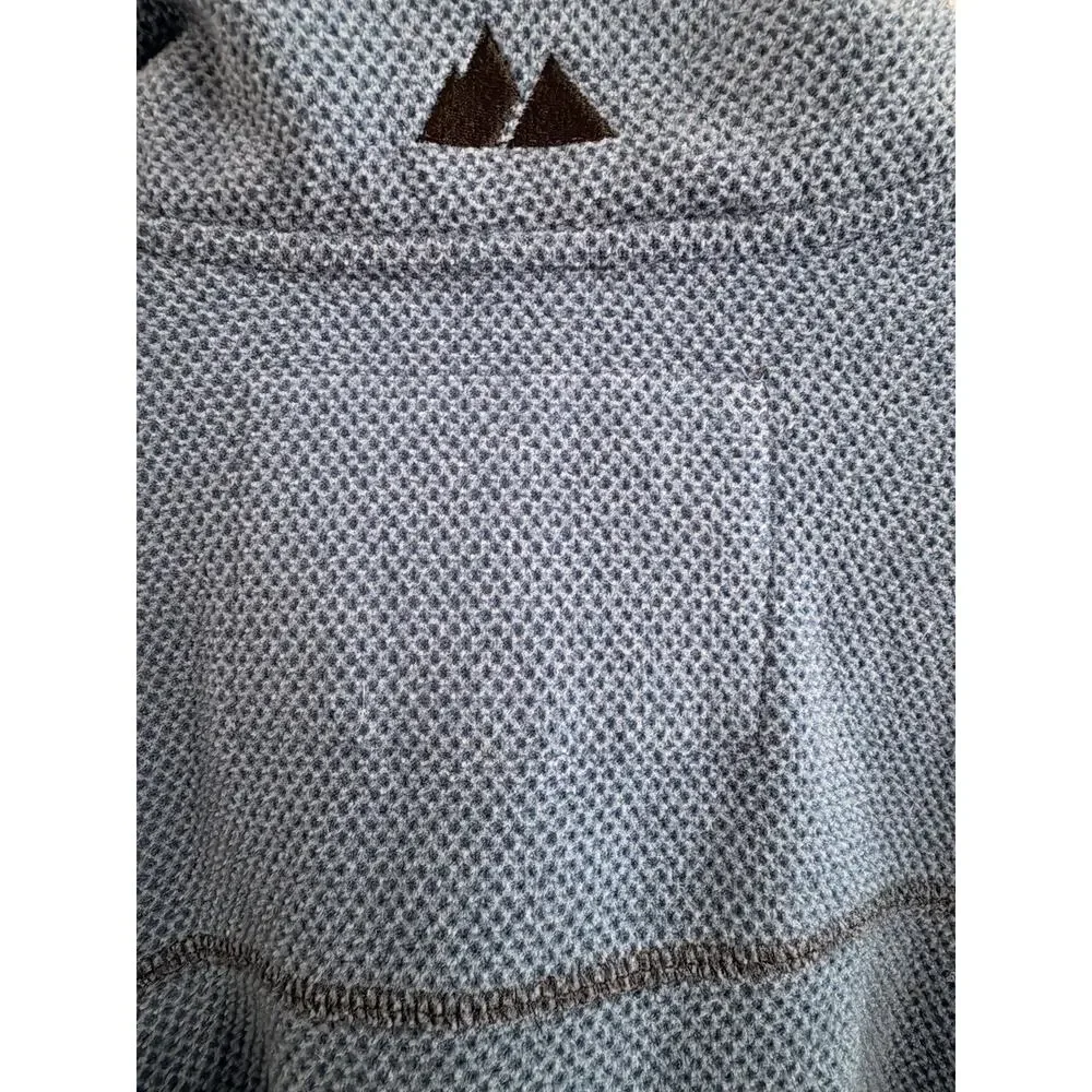 Powder River Outfitters Blue Grid Fleece 1/4 Zip Pullover Men's Size XL Western